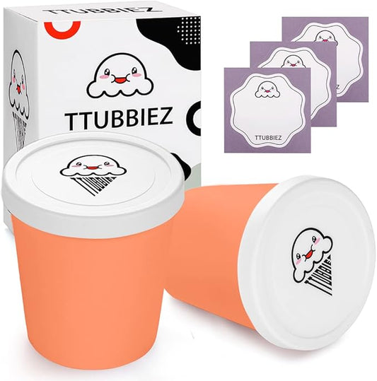 Ice Cream Containers (2 Pack - 1 Quart Each), Ice Cream Containers for Homemade Ice Cream, Ice Cream Storage Containers for Freezer, 1 Quart Freezer Containers for Ice Cream Storage - Berry