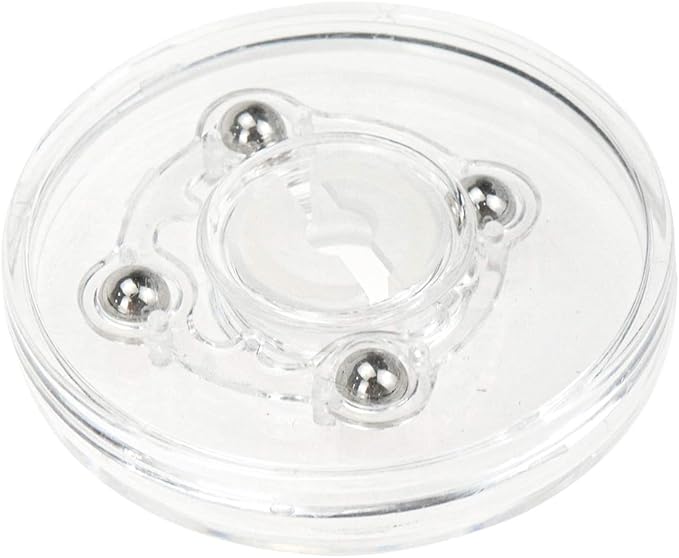 Geesatis 4 Pcs Acrylic Tiny Lazy Susan 2.5 inch Rotating Turntable Organizer Bearings Round Swivel Plate, Smooth Swivel Plate for Kitchen Base Turn Dining Table, Clear
