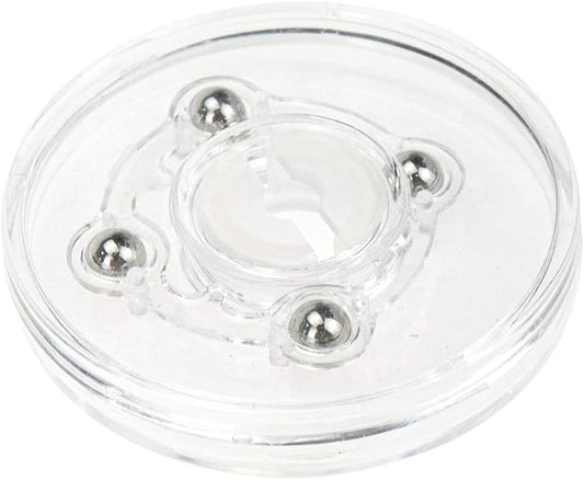 Geesatis 4 Pcs Acrylic Tiny Lazy Susan 2.5 inch Rotating Turntable Organizer Bearings Round Swivel Plate, Smooth Swivel Plate for Kitchen Base Turn Dining Table, Clear