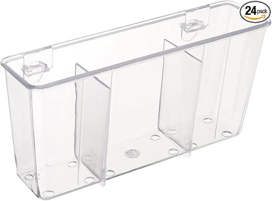 Cutlery Holder (Clear) (4.5"H x 7.75"W x 2.25"D)