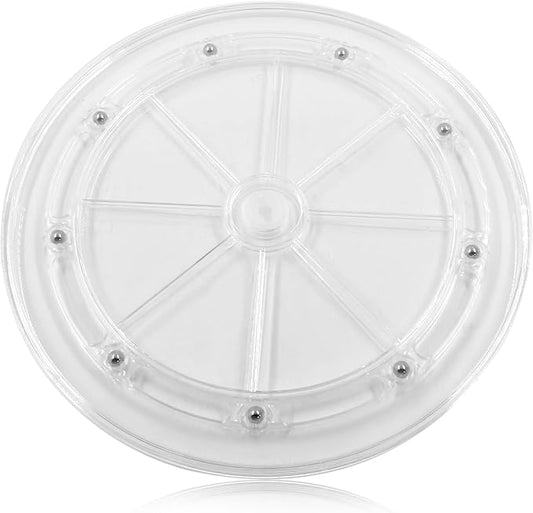 9” Clear Acrylic Turntable Organizer, 1Pcs Rotating Organizer Swivel Plate for Bathroom Kitchen Cabinet Table Spice Rack Cake Pantry