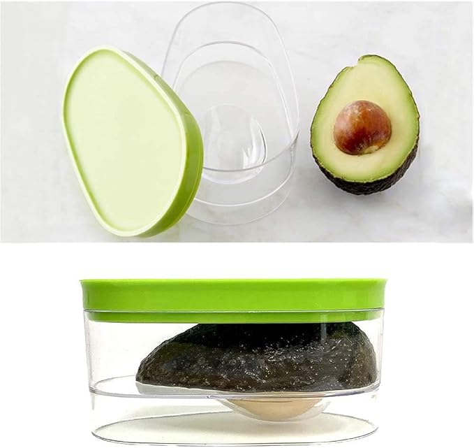 Fruit and Vegetable Storage Containers for Fridge 4 Piece Set, Onion, Lemon, Tomato and Avocado Saver/Holder/Keeper