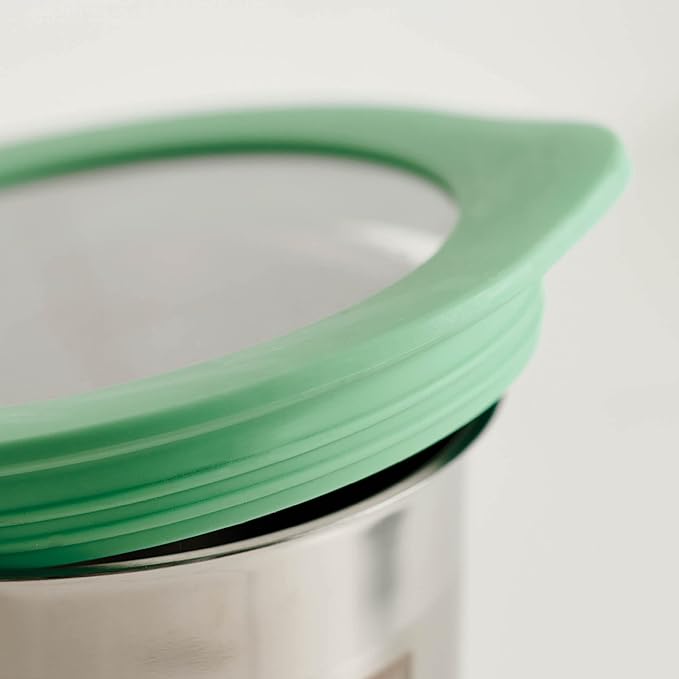 Tramontina 4 Pc Stainless Steel Canister Set Mint Green, 80204/025DS