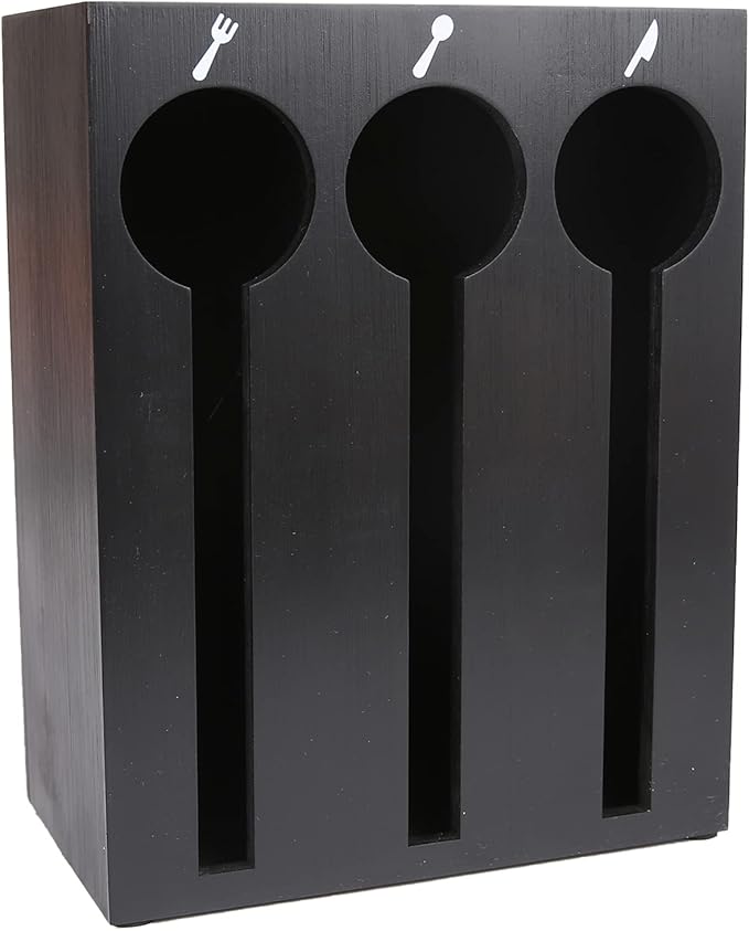UCUDI Plastic Utensil Dispenser Cutlery Organizer Plastic Silverware Holder Caddy for Restaurant, Party, Picnics, Office