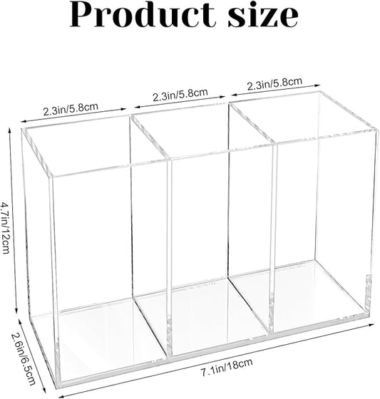 Rainmae Acrylic Cutlery Storage Organizer, Plastic Cutlery Utensil Holder Storage Organizer Caddy for Kitchen Countertop Organization - Holds Fork, Knife, Spoon, Silverware Tableware Storage Box