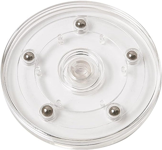 HSTECH 9” Lazy Susan Turntable Acrylic Ball Bearing Rotating Tray for Spice Rack Table Cake Kitchen Pantry Decorating TV Laptop Computer Monitor, 50-lb Load Capacity (360˚ Rotation)