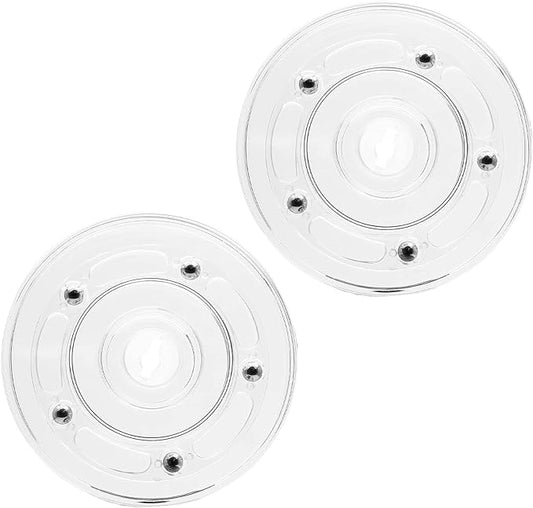 2Pcs 4” Clear Acrylic Turntable Organizer, Rotating Organizer Swivel Plate for Bathroom Kitchen Cabinet Table Spice Rack Cake Pantry