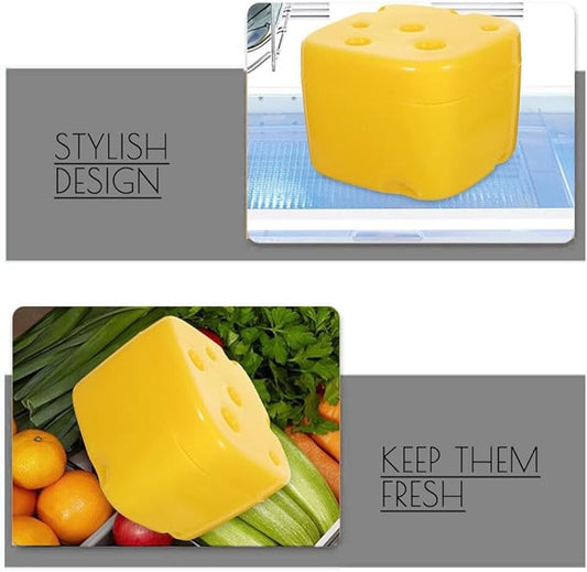 Pyrriax Cream Cheese Container, Storage Box With Lower Lid Cheese Slice Holder Fresh Cheese Keeper for Refrigerator Food Vegetable And Fruit Storage(2pcs)