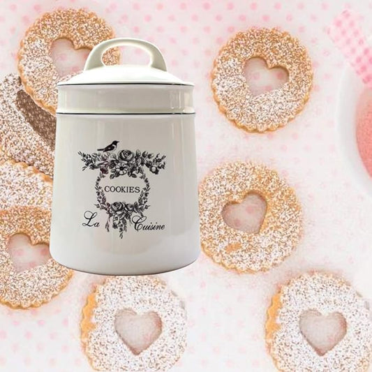 Vintage Ceramic Cookies Jars,Retro Bird and Flower Design,Large Kitchen Organization Storage Canister with Airtight Lid,Seal Canister for Food Storage,Store Cookies,Biscuits,Dessert etc,Beige