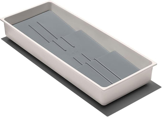 OXO Good Grips Kitchen, Compact Spice Drawer Organizer, White (Pack of 4)