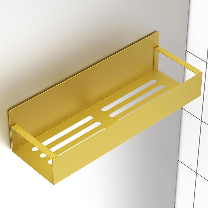 4 Pack Magnetic Spice Storage Rack Organizer for Refrigerator and Oven, Gold Fridge Organizers and Storage