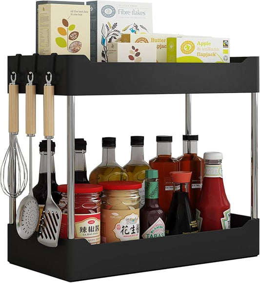2-Tier Kitchen Seasoning Rack - Tableware & Kitchen Supplies Storage