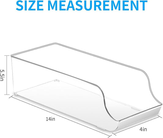 2 Pack Soda Can Organizer, Refrigerator Beverage Organizer with Sliding Tray, Suitable for Refrigerator/Cabinet/Countertop Soda Can Organizer. (2 PACK)