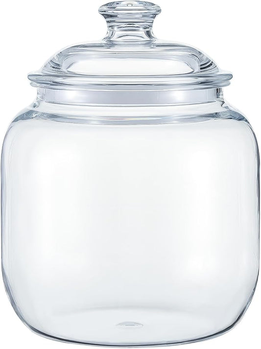 Acrylic Airtight Cookie Jar Clear Apothecary Jar with lid,Ideal Food Storage Jar Food Canister Decorative storage canisters with lids for Kitchen,Home,Bathroom,Wedding Decor,125OZ