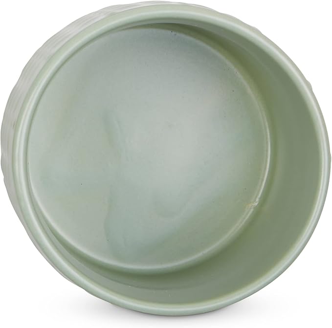 DII Kitchen Accessories Collection, Textured Matte Ceramic Canister Set, Jadeite, Vine, 3 Piece