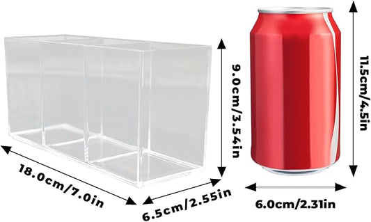 Acrylic Kitchen Utensil Holder, Cutlery Caddy with 3 Sections of Storage, Cutlery Organizer for Forks, Knives and Spoons