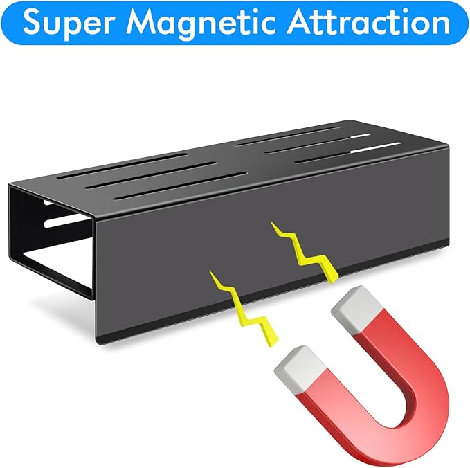Fridge Side Organizers Magnetic Spice Racks for Refrigerator with 6-Hooks Spice shelves with Magnets for Refrigerator Side Fridge Side shelf Metal