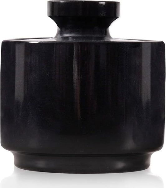 Marble Salt Cellar with Lid 3" Inch Black Spice Jar & Stone Salt Container For kitchen Countertop, Modern Sugar Bowl