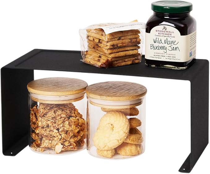 Yamazaki Home Tower Stackable Kitchen Rack - Storage Organizer Counter Shelf - Small - Steel - Stack Up To Two