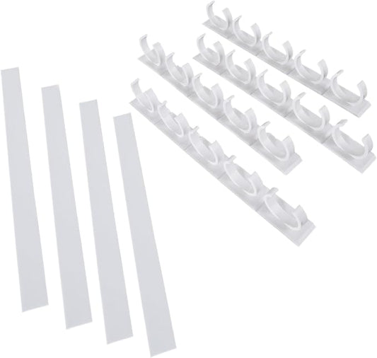 Lavish Home Spice Rack Organizer for Cabinet – 8-Pack Spice Storage Set with Gripper Clip Strips for Kitchen, Countertop and Pantry Organization