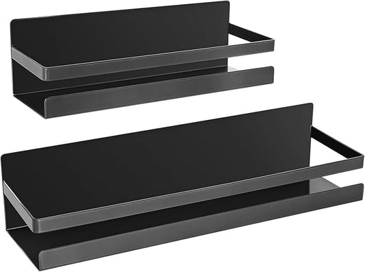 Uten Large Spice Rack for Refrigerator, 2 Pack Strong Magnetic Shelves, Moveable Fridge Organizer, Perfect Space Saver