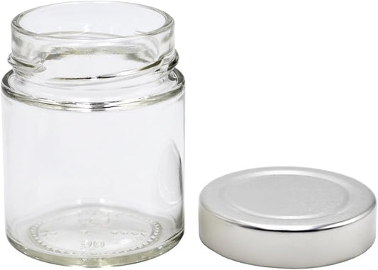 12 pieces of 5oz Glass Spice Bottles Spice Jars with Silver Metal Lids