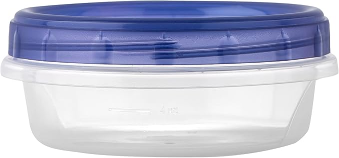 [8 Oz 10 Pack] Twist Top Food Soup Storage Containers with Screw On Lids Reusable Plastic Freezer Container leakproof, Airtight, Stackable, Microwave Safe BPA Free
