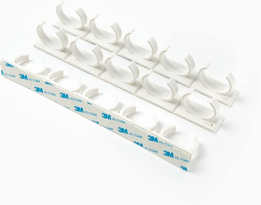 Spice Clip Strips For Cabinet Doors - Organizer for Spices - Spice Rack Holds15 Spice Jars - 3M Adhesive Gripper Clip Strips In White For Pantry 15 Ct