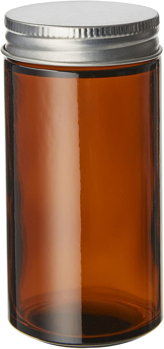 Kamenstein Amber Reusable 3 Oz Jars With Shaker Lids, And Twist-On Caps For Airtight Seals 24 Pk