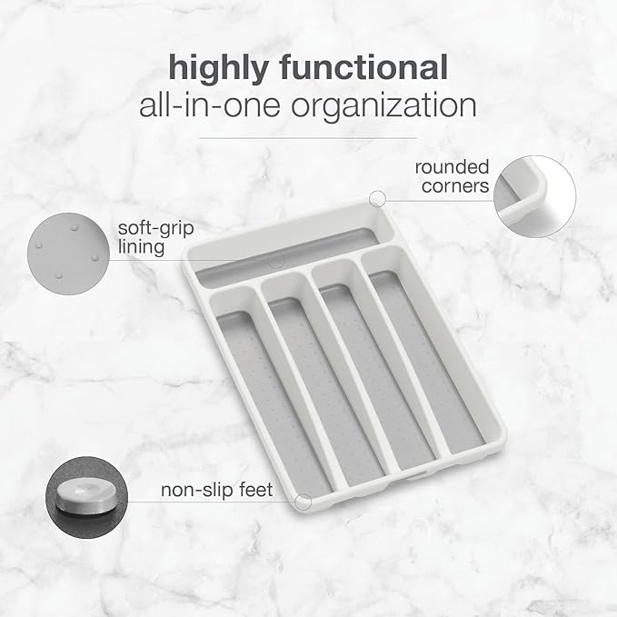 madesmart Mini Silverware Tray, White