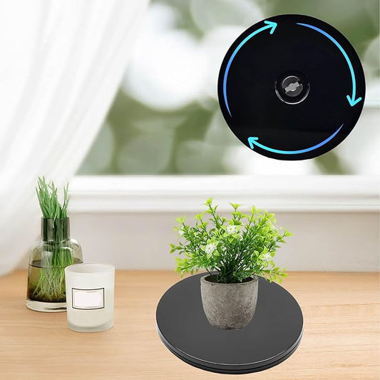 1PCS 3" Black Acrylic Lazy Susan, Small Turntable Ball Bearing Rotating Tray, Lazy Susan Turntable Organizer for Cabinet, Kitchen, Pantry, Countertop, Bathroom