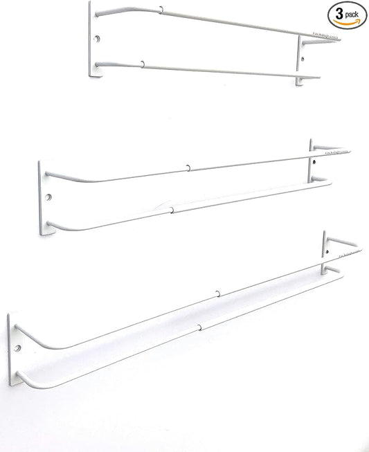 Expandable Rack (white, set of 3)-Mount on cabinet door/pantry/wall-Convenient storage for spices, K-cups, medications, acrylic paints & more-Great for use in kitchens, bathrooms & RV/campers
