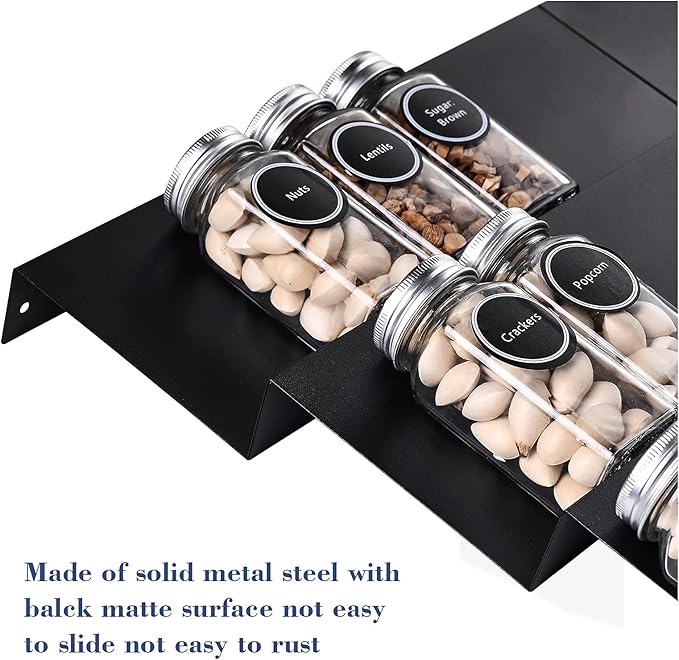 Metal Spice Rack Tray - Spice Drawer Organizer for Kitchen Cabinets Storage and Organization (Jars Not Included)