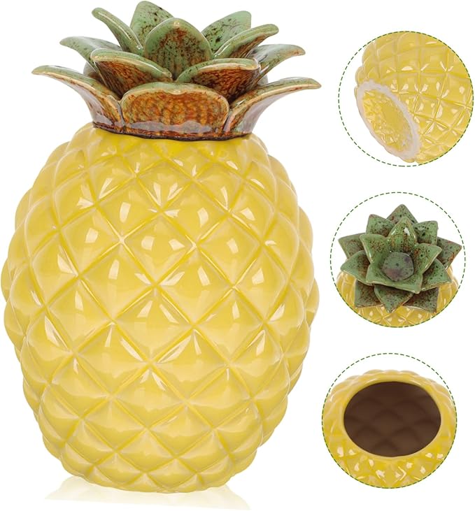 Pineapple Tea Cookie Storage Jar Tea Jars for Loose Tea Mini Ceramic Canisters Snacks Jar Handmade Containers & Storage Containers with Lids Ceramics Ceramic Pot Seal Travel