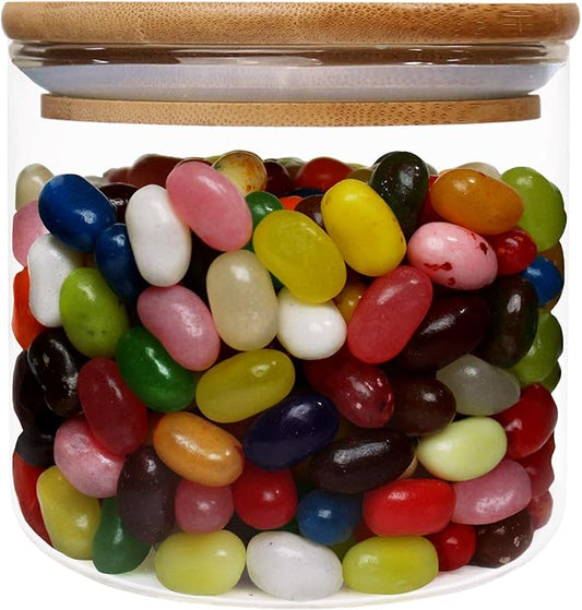 Blue Donuts 16 Oz Food Storage Containers with Lids Airtight - Glass Kitchen Canisters, Glass Containers for Food Storage with Lids, Airtight Food Storage Containers for Pantry, 500 ML Clear Jars
