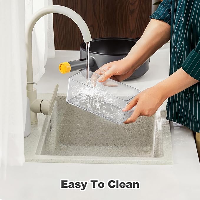Lille Home The Stackable Produce Saver Set keeps fruits and vegetables fresh longer. With removable drain trays, these BPA-free bins are ideal for refrigerators, cabinets, and pantries