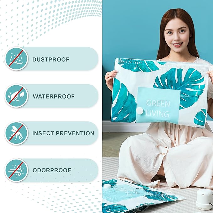 15 Pack Vacuum Storage Bags for Clothing Travel with High Pressure Electric Pump, 3 Sizes Large/Medium/Small Space Saver Bag Vacuum Sealed for Luggage Blankets, Vacuum Seal Bag for Bedding Comforters