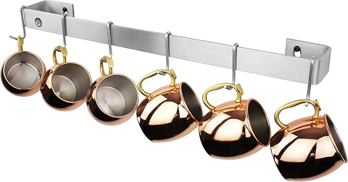 Enclume Premier 36-Inch Utensil Bar Wall Pot Rack, Stainless Steel