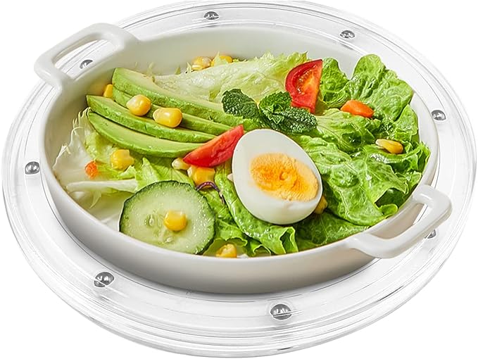 Jersvims 2Pcs 6 Inch Acrylic Turntable Platter, Transparent Turntable Organizer Round Rotating Plate for Kitchen Pantry Cabinet Desk Rack Spice Cake Cookie Decorating