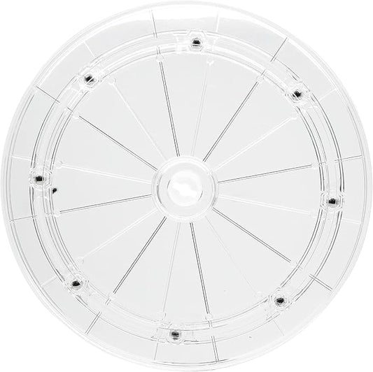 8 Inch Acrylic Turntable Organizer, Clear 360 Degree Rotation Round Turntable for Kitchen Pantry Table Countertop Cabinet Decorating
