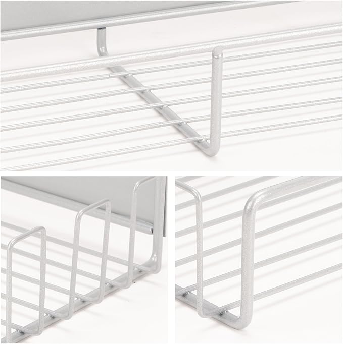 Strong Magnetic Spice Rack For Refrigerator with 20 Hooks, Space Saving Organizer, Durable Shelf for Oven - 4 Pack - Iron - Ultimate Gray