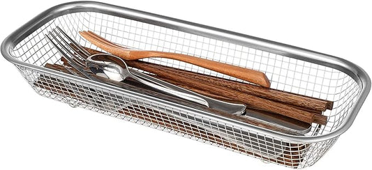 Cabilock Stainless Steel Utensil Drying Rack: Utensils Drawer Organizer - Dishwasher Silverware Drainer Basket, Chopsticks Spoons Forks Knifes Cutlery Storage for Kitchen Counter