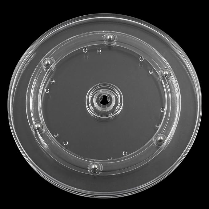 2 Pack 5.9 inch Lazy Susan Turntable - Acrylic Ball Bearing Rotating Tray for Cake, Spice Rack - Perfect for Kitchen Pantry with 360˚Rotation