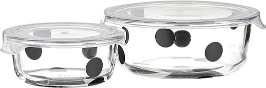 Kate Spade New York Deco Dot 2-Piece Round Food Storage Set