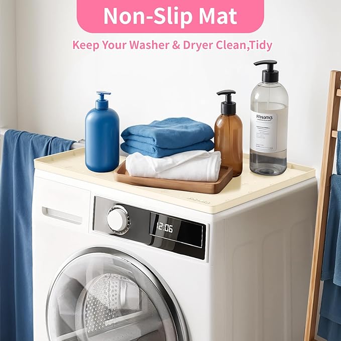 Sdpeia Under Sink Mat for [25" x 19"] Cabinet, Upgraded Silicone Waterproof Mat Kitchen Cabinet Liner Cabinet Protector Kitchen Organizers and Storage