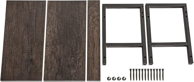 IBUYKE 2-Tier Spice Rack Industrial Counter Shelf Desktop Storage Organizer for Countertop Kitchen Office Living Room Desktop UTLJ002G