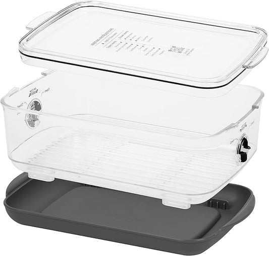 ProKeeper+ by Progressive Stackable Produce ProKeeper Storage Container with Stay-Fresh Vent System (PKS-907 (3 qt Medium Produce))