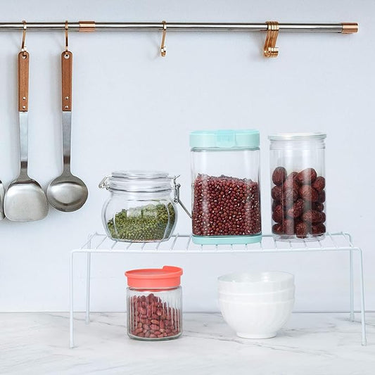 Kitchen Cupboard Organiser [2 Pack], Kitchen Cupboard Storage Shelf Rack