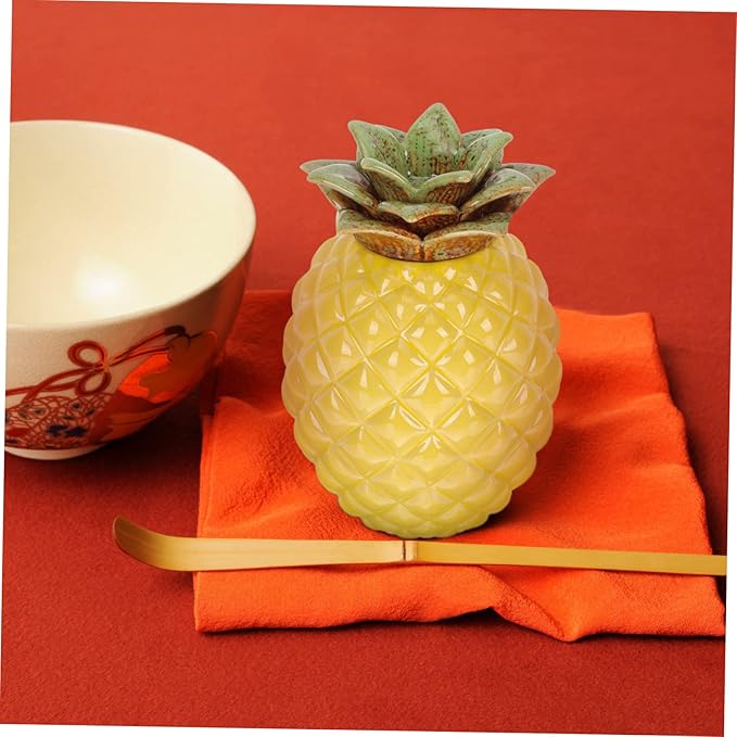 Pineapple Tea Cookie Storage Jar Tea Jars for Loose Tea Mini Ceramic Canisters Snacks Jar Handmade Containers & Storage Containers with Lids Ceramics Ceramic Pot Seal Travel