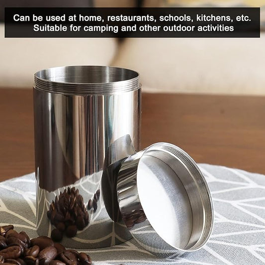 Small Tin Can Box, 304 Stainless Steel 14oz Canister for Coffee Tea Candy, Loose Leaf Tea Tin Containers Storage with Airtight Lids for Storage Loose Leaf Sugar Herbs Spices